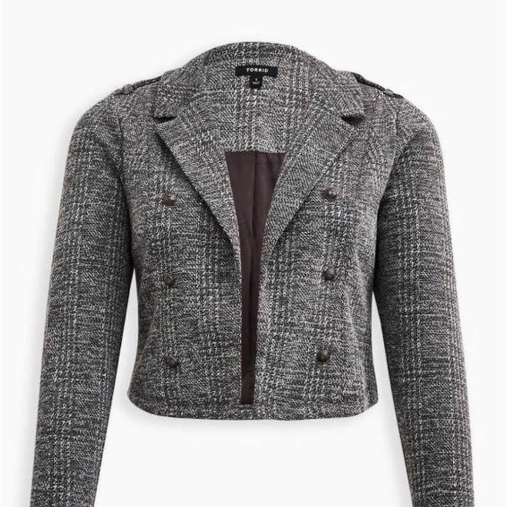 Studio double knit crop military jacket NWT From Torrid  size 6